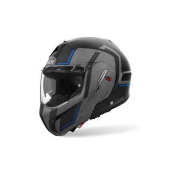 Casque moto modulable Airoh 2026 Mathisse II Genius - Bleu Rouge