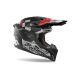 Casque moto cross AirohAviator 3 Burnout - Noir Gris Rouge