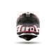 Casque moto cross AirohAviator 3 Monarch - Gris Rouge Blanc