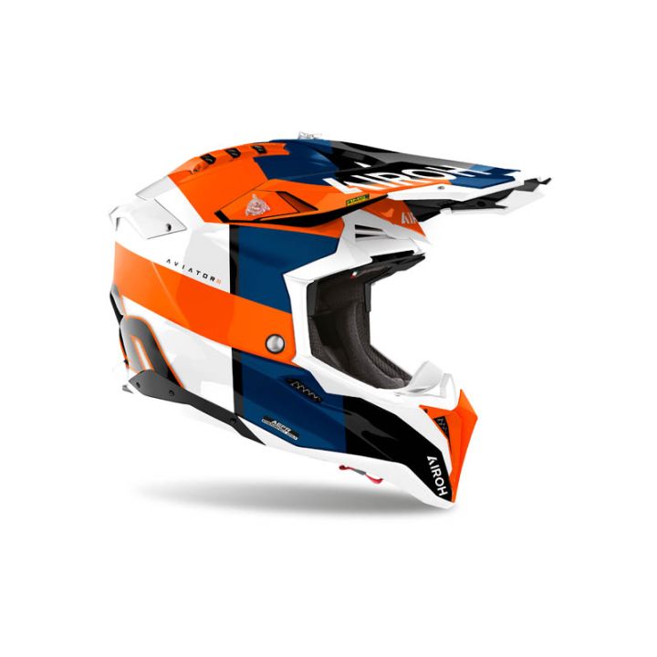 Casque moto cross AirohAviator 3 Monarch - Orange