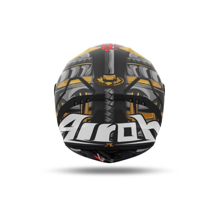 Casque moto AirohConnor Samurai - Gris Rouge