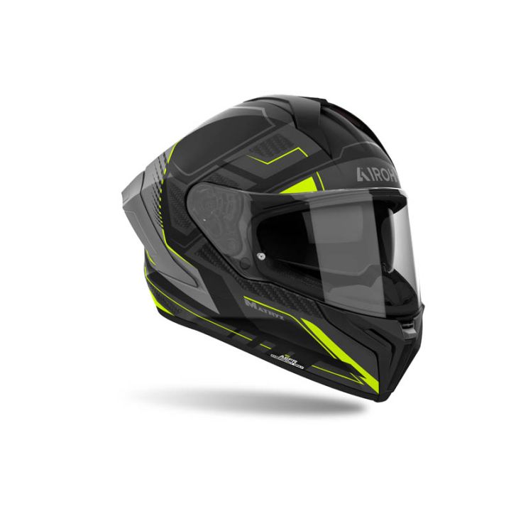 Casque moto AirohMatryx Rocket - Jaune Casque moto AirohMatryx Rocket - Jaune
