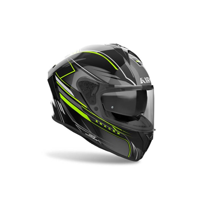 Casque moto AirohSpark 2 Shadow - Jaune Casque moto AirohSpark 2 Shadow - Jaune