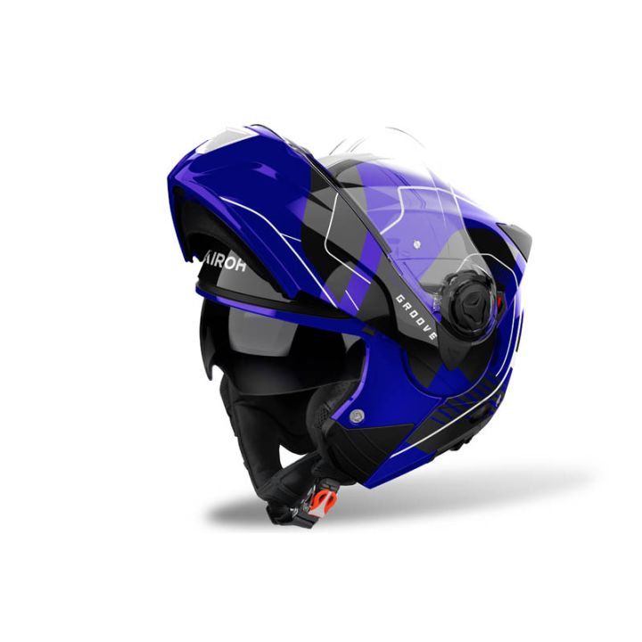 Casque moto modulable AirohSpecktre Groove - Bleu Casque moto modulable AirohSpecktre Groove - Bleu