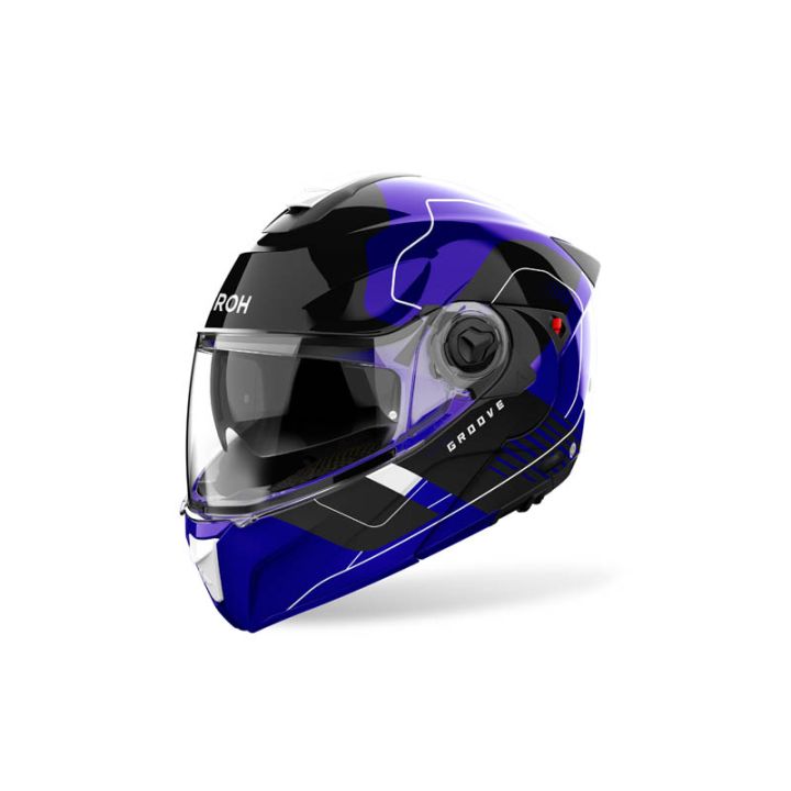 Casque moto modulable AirohSpecktre Groove - Bleu Casque moto modulable AirohSpecktre Groove - Bleu