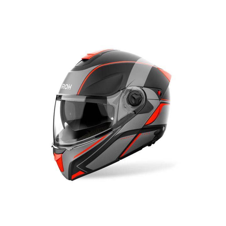 Casque moto modulable AirohSpecktre Leaf - Orange Casque moto modulable AirohSpecktre Leaf - Orange