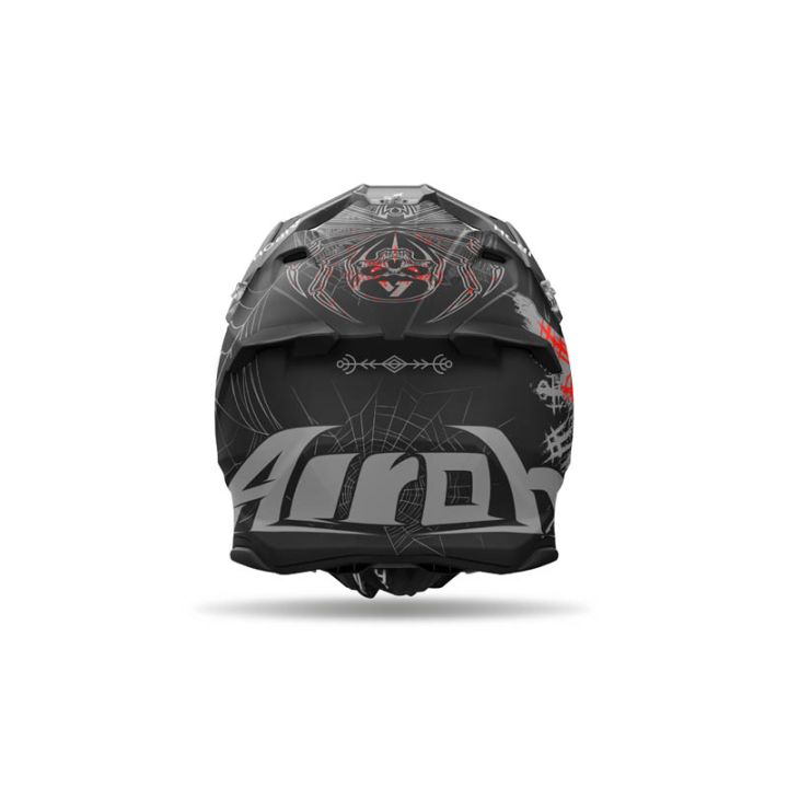 Casque moto cross AirohTwist 3 Arcade - Noir Rouge Gris