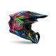 Casque moto cross AirohTwist 3 Amazonia - Bleu Noir Rouge Vert