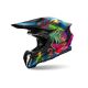 Casque moto cross AirohTwist 3 Amazonia - Bleu Noir Rouge Vert