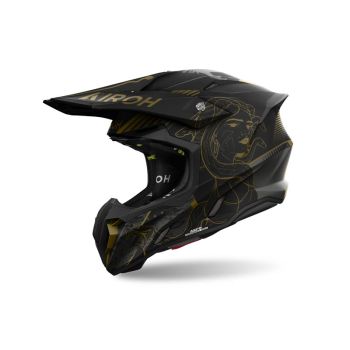 Casque moto cross Airoh  Twist 3 Titan - Noir Or