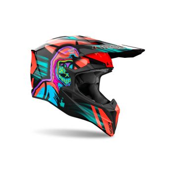 Casque moto cross Airoh  Wraaap Cyber - Orange