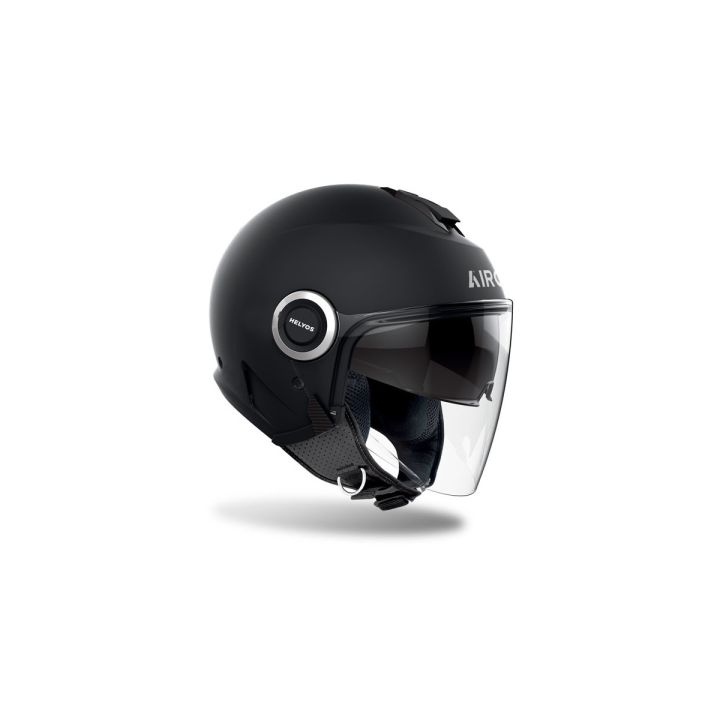 Casque moto jet AirohHelyos Color - Noir Casque moto jet AirohHelyos Color - Noir