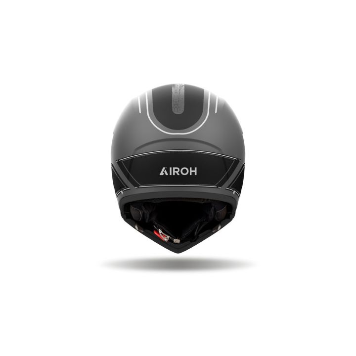 Casque moto modulable AirohJ 110 Raster - Noir Gris