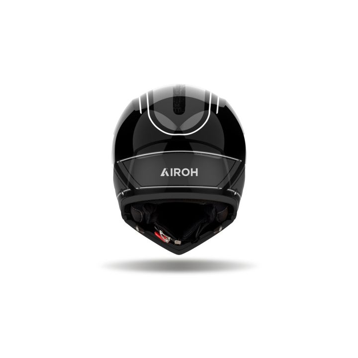 Casque moto modulable AirohJ 110 Raster - Noir Gris Brillant