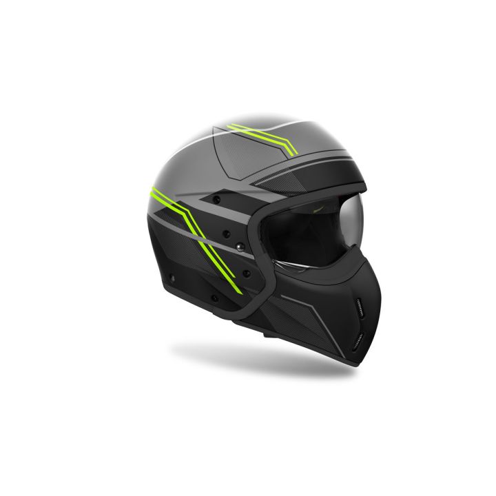 Casque moto modulable AirohJ 110 Slim - Jaune Casque moto modulable AirohJ 110 Slim - Jaune