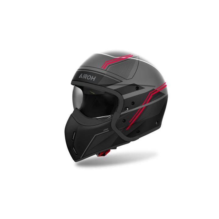 Casque moto modulable AirohJ 110 Slim - Rouge Casque moto modulable AirohJ 110 Slim - Rouge