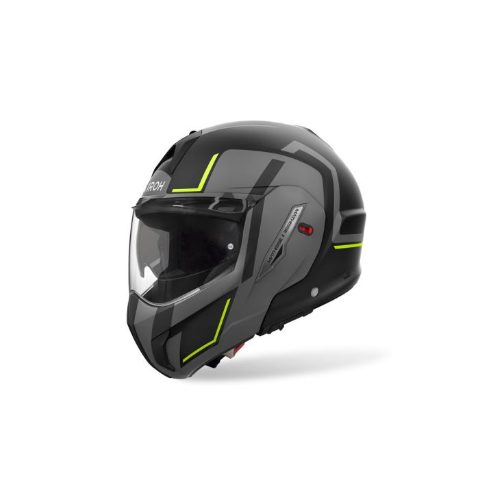 Casque moto modulable AirohMathisse II Genius - Jaune