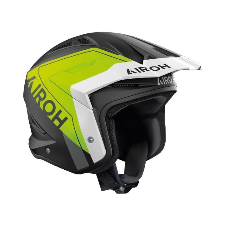 Casque moto jet AirohTRR II Hunt - Jaune