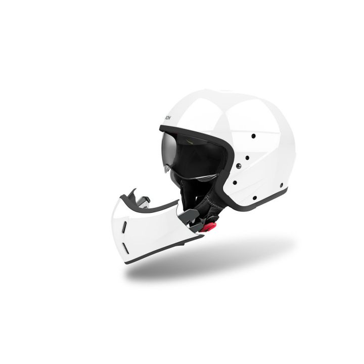 Casque moto modulable AirohJ 110 Color - Blanc