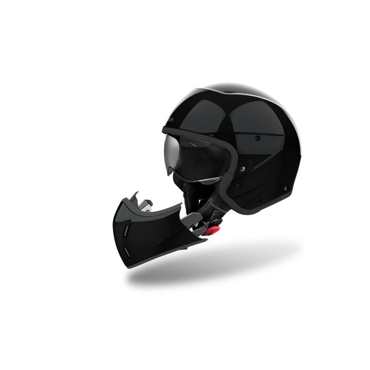 Casque moto modulable AirohJ 110 Color -Noir Brillant