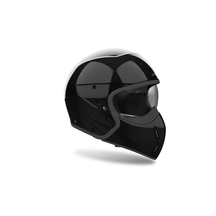 Casque moto modulable AirohJ 110 Color -Noir Brillant