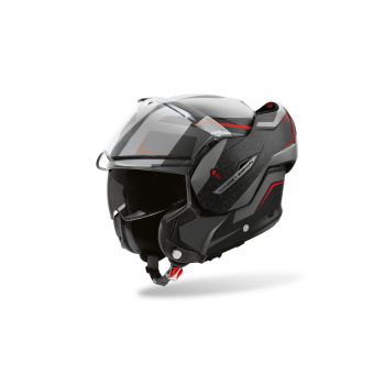 Casque moto modulable Airoh  Mathisse II Magnet - Gris Noir rouge