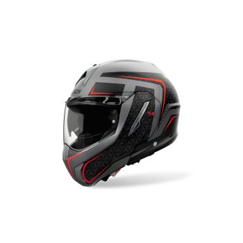 Casque moto modulable Airoh  Mathisse II Magnet - Gris Noir rouge
