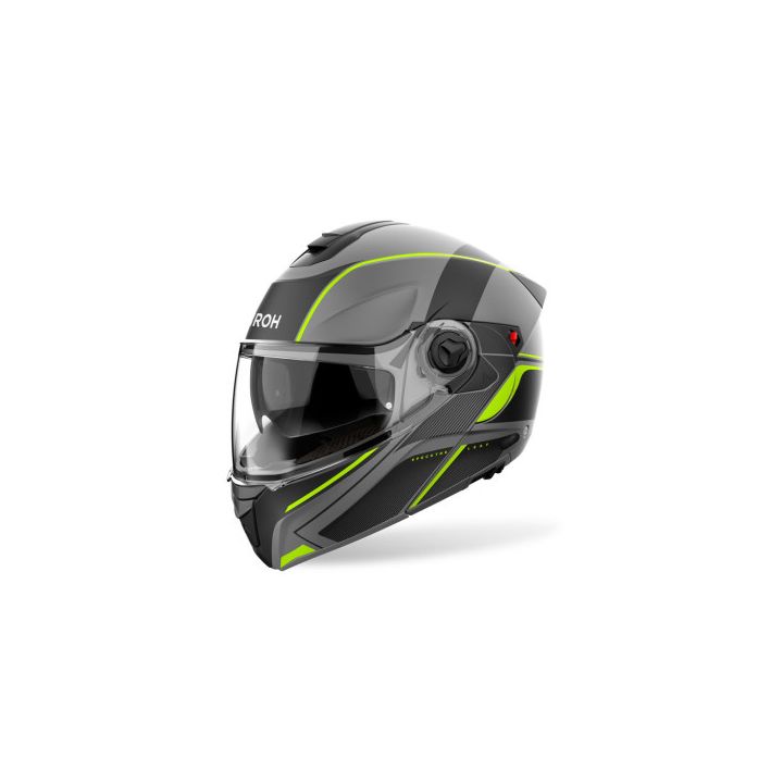 Casque moto modulable AirohSpecktre Leaf - Jaune Casque moto modulable AirohSpecktre Leaf - Jaune