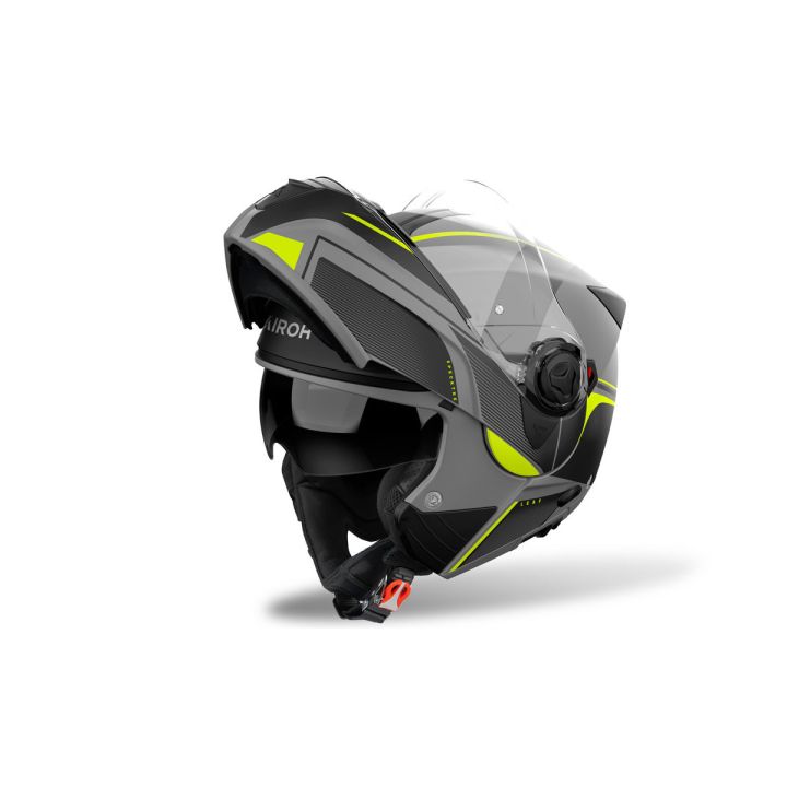 Casque moto modulable AirohSpecktre Leaf - Jaune Casque moto modulable AirohSpecktre Leaf - Jaune