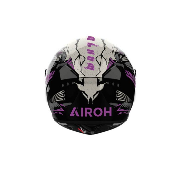 Casque moto Airoh 2026 Connor Bloom - Blanc Violet