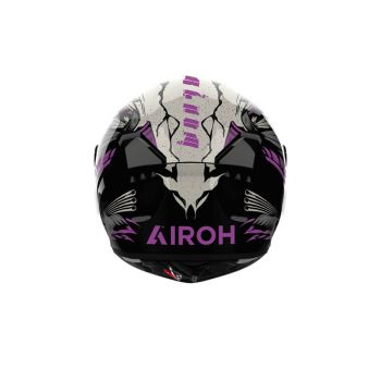 Casque moto Airoh 2026 Connor Bloom - Blanc Violet