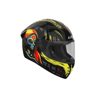 Casque moto Airoh 2026 Connor Double Face - Noir Jaune Rouge