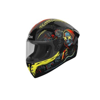 Casque moto Airoh 2026 Connor Double Face - Noir Jaune Rouge