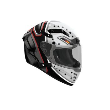 Casque moto Airoh 2026 Connor Masker - Gris Rouge