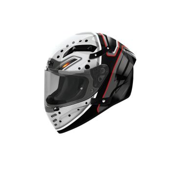 Casque moto Airoh 2026 Connor Masker - Gris Rouge