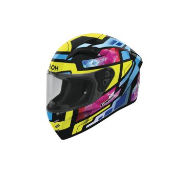 Casque moto Airoh 2026 Connor Stellar  - Jaune Bleu Rouge