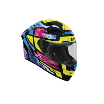 Casque moto Airoh 2026 Connor Stellar  - Jaune Bleu Rouge