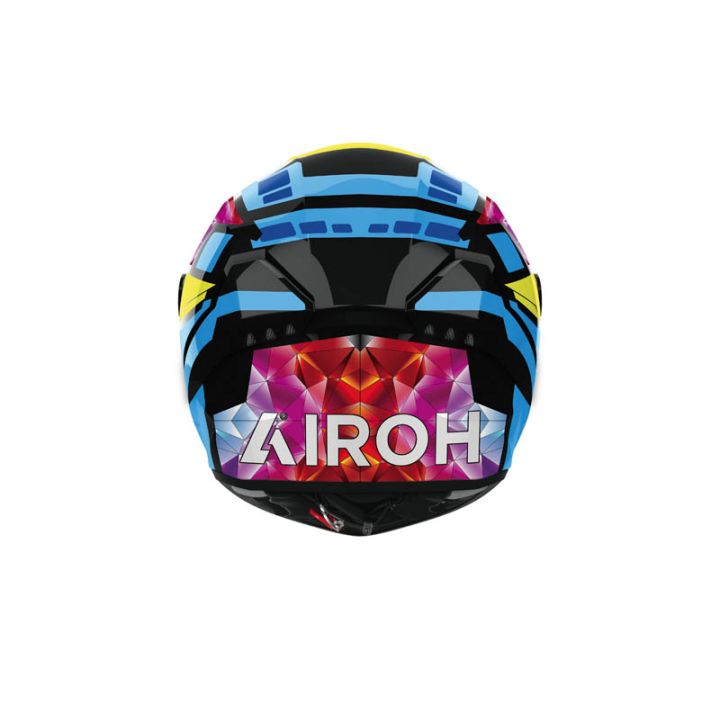 Casque moto Airoh 2026 Connor Stellar- Jaune Bleu Rouge