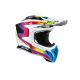 Casque moto cross Airoh 2026 Aviator Ace 2 Sunrise - Blanc Jaune Rouge Bleu