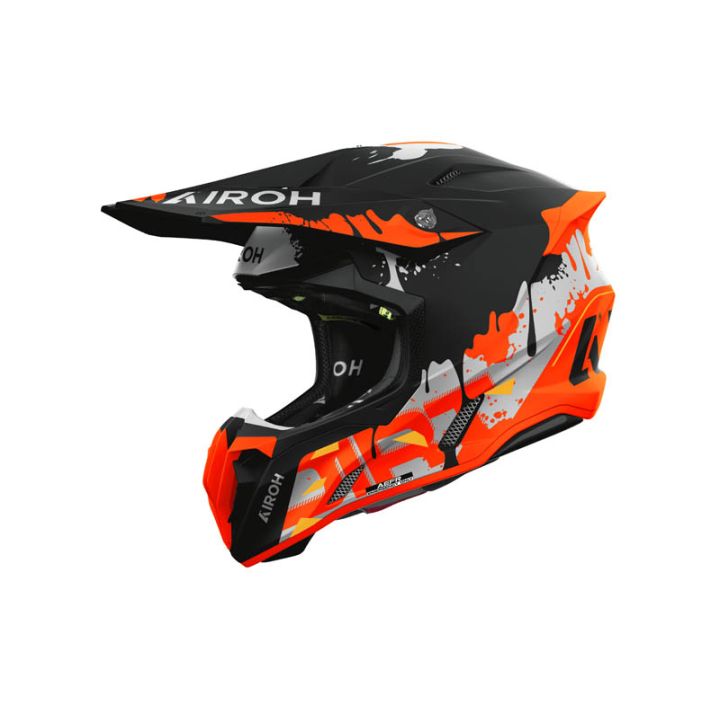 Casque moto cross Airoh 2026 Twist 3 Dirt - Noir Orange Blanc Casque moto cross Airoh 2026 Twist 3 Dirt - Noir Orange Blanc