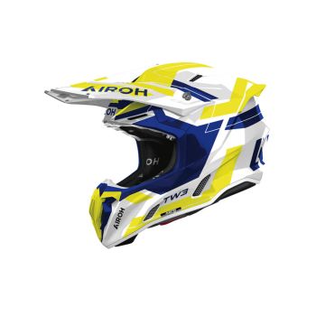 Casque moto cross Airoh 2026 Twist 3 Dynasty - Bleu Jaune