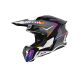 Casque moto cross Airoh 2026 Twist 3 Hustle - Gris Violet Orange