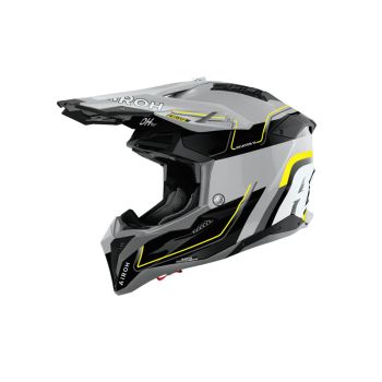 Casque moto cross Airoh 2026 Aviator 3 Leader - Jaune