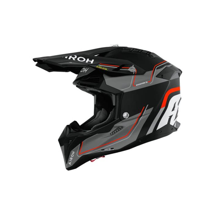 Casque moto cross Airoh 2026 Aviator 3 Leader - Orange Casque moto cross Airoh 2026 Aviator 3 Leader - Orange