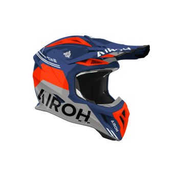 Casque moto cross Airoh 2026 Aviator Ace 2 Fury - Bleu Gris Rouge