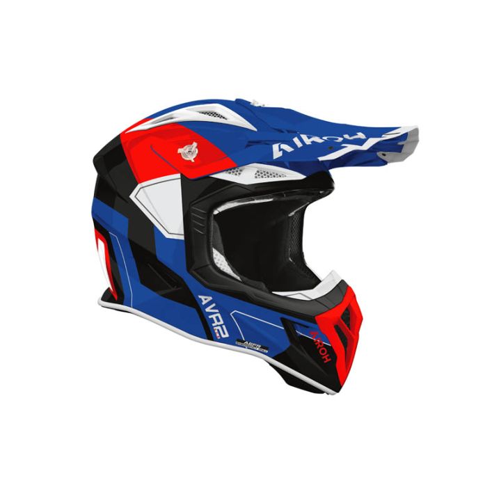 Casque moto cross Airoh 2026 Aviator Ace 2 Shield - Bleu