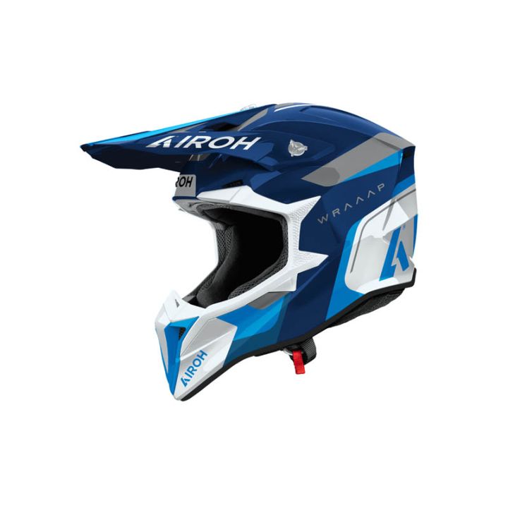 Casque moto cross Airoh 2026 WraaapConquer - Bleu