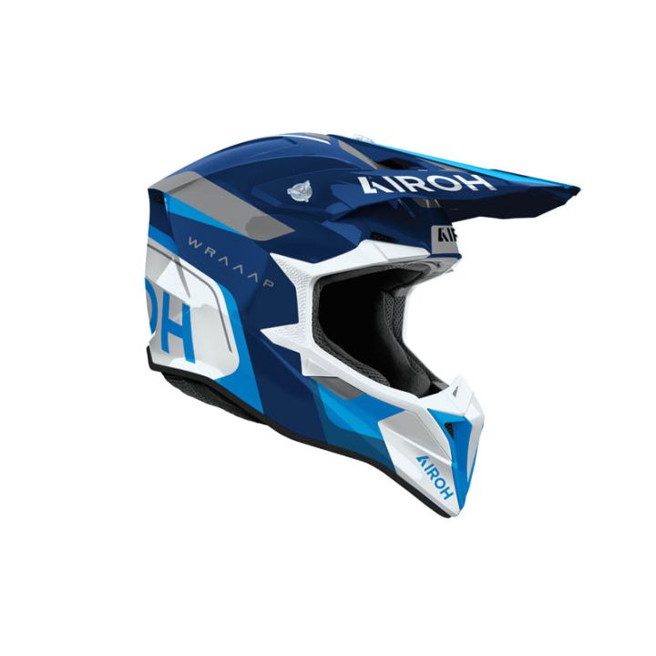 Casque moto cross Airoh 2026 WraaapConquer - Bleu