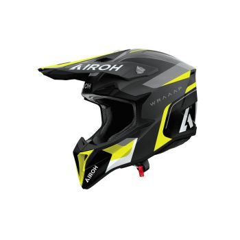Casque moto cross Airoh 2026 Wraaap  Conquer - Jaune