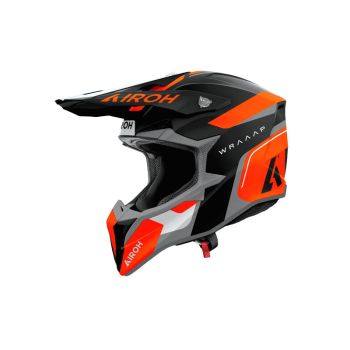 Casque moto cross Airoh 2026 Wraaap  Conquer - Orange